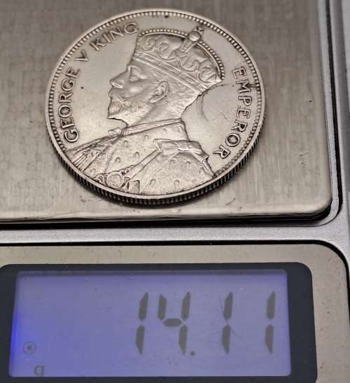 1936 Southern Rhodesia (SILVER .925) ½ Crown - George V