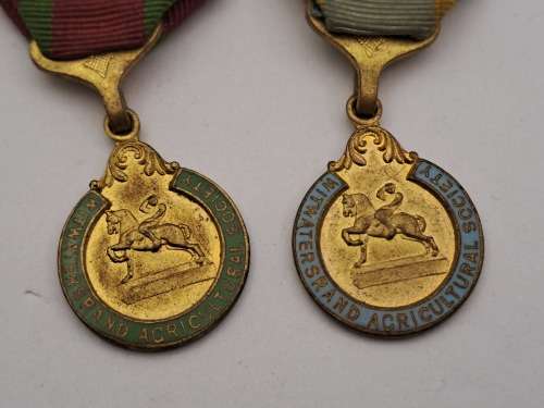 1934-1935 and 1935-1936 W.A.S (Witwatersrand Acricultural Society)Horse show Medals No 9 and 75