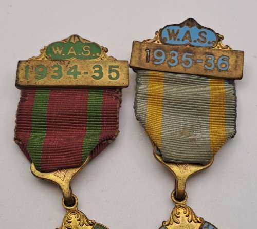 1934-1935 and 1935-1936 W.A.S (Witwatersrand Acricultural Society)Horse show Medals No 9 and 75