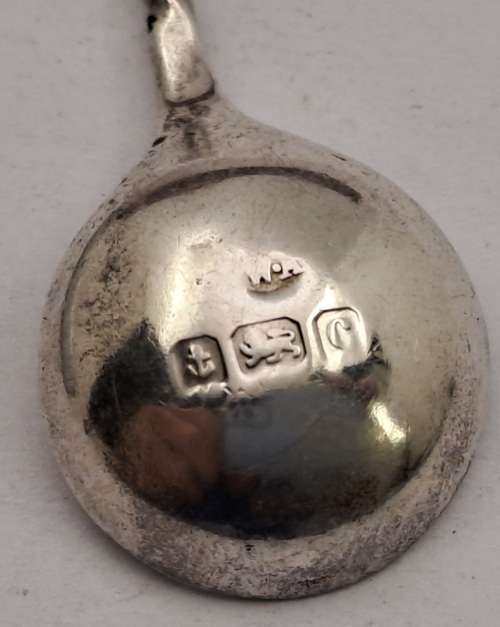 Antique 1877 Hallmarked Birmlingham Sterling Silver small Spoon 75mm -6 Gram