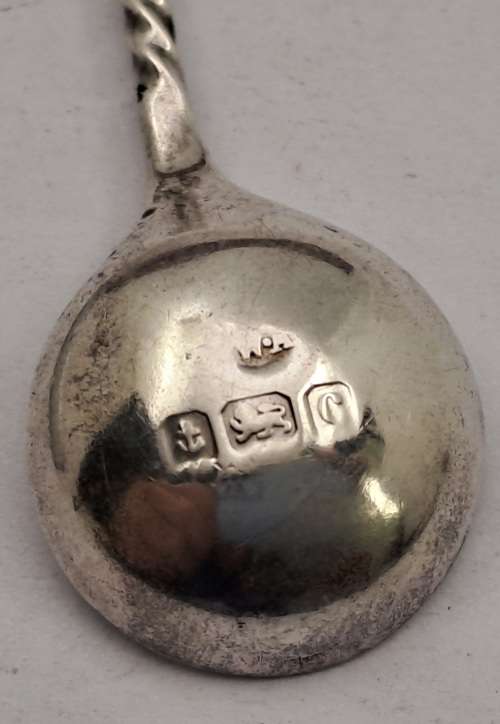 Antique 1877 Hallmarked Birmlingham Sterling Silver small Spoon 75mm -6 Gram