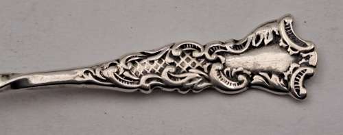 Antique 1877 Hallmarked Birmlingham Sterling Silver small Spoon 75mm -6 Gram
