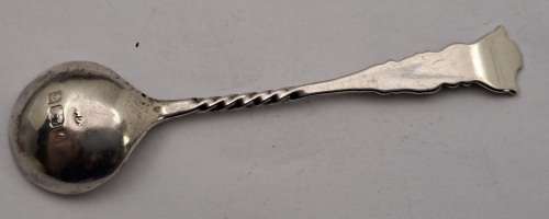 Antique 1877 Hallmarked Birmlingham Sterling Silver small Spoon 75mm -6 Gram