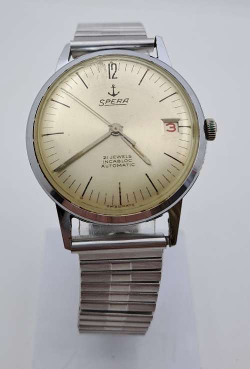 Collectable Vintage SPERA incabloc Swiss Mens Automatic watch (WORKING) 21 Jewels