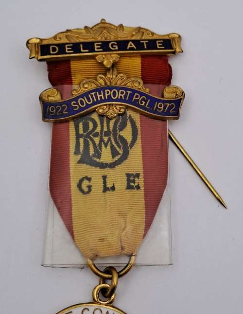 Vintage Delegate 1922-1972 Southport PGL Southport Convention 1985 Masonic Jewel