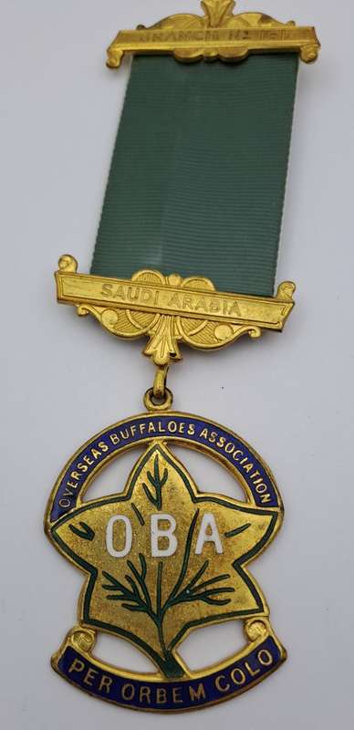 Vintage Saudi Arabia Overseas Buffaloes Association Masonic Jewel (Free Mason)
