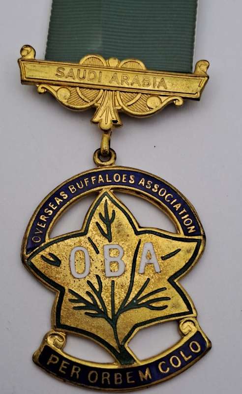 Vintage Saudi Arabia Overseas Buffaloes Association Masonic Jewel (Free Mason)