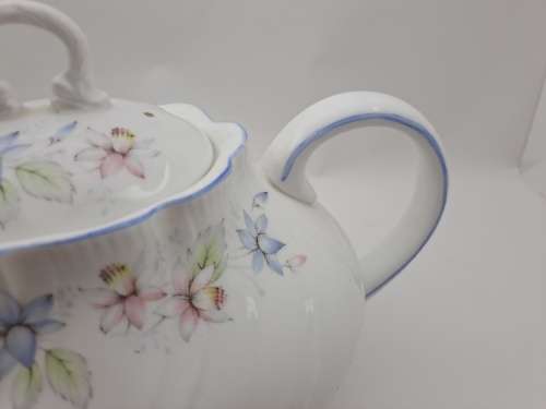 Vintage Queens ''CLAIRE'' Tea Pot Fine Bone China -Made in England