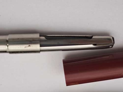 Vintage Maroon Parker Fountain Pen and Parker Frontier Rollerball in very nice parker case