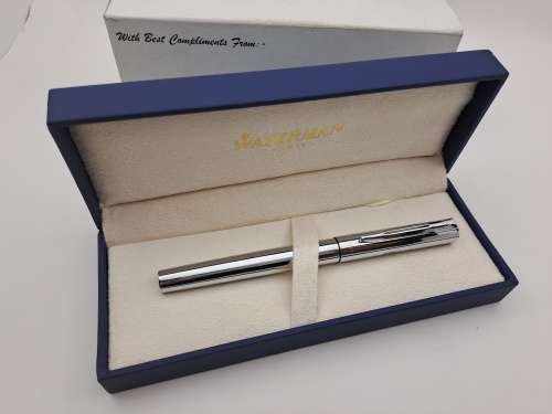 Unused Waterman Roller point Pen In box with sleeve (MDB Group Branded)