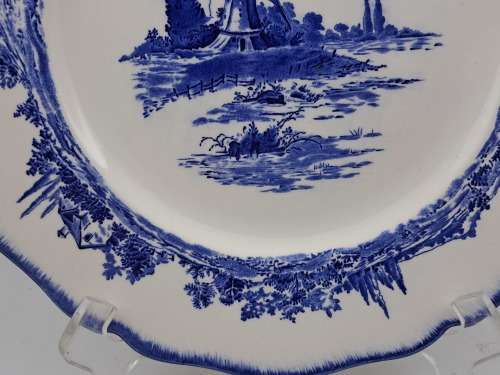 1930's Royal Doulton Norfolk D6394 Blue & White Plate 265mm (9 Available)