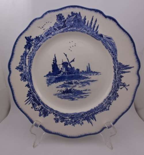1930's Royal Doulton Norfolk D6394 Blue & White Plate 265mm (9 Available)