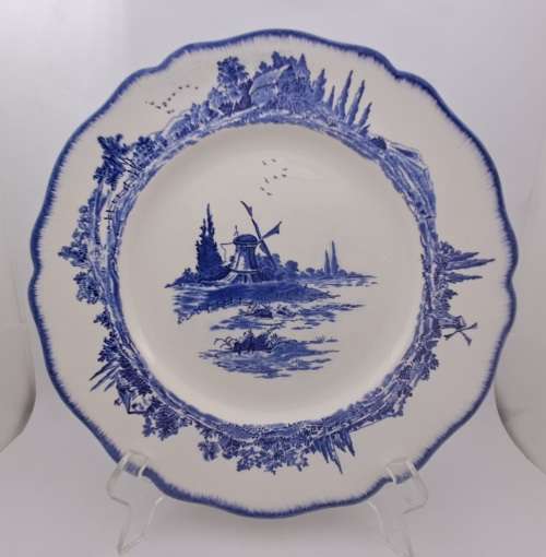 1930's Royal Doulton Norfolk D6394 Blue & White Plate 265mm (9 Available)