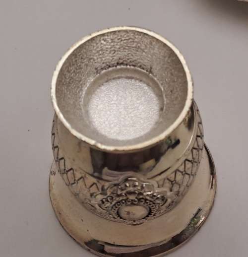 Silver Plated Kiddish fountain with 8 small cups