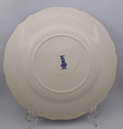 1930's Royal Doulton Norfolk D6394 Blue & White Plate 265mm (HAIRLINE CRACK)