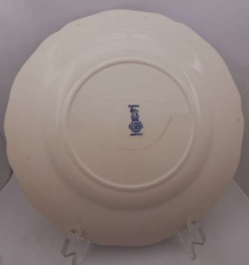 1930's Royal Doulton Norfolk D6394 Blue & White Plate 265mm (HAIRLINE CRACK)