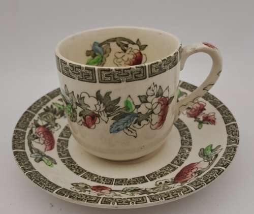Vintage Johnson Bros "Indian Tree" Coffee duo Hand Engraved IRONSTONE England 10 Available
