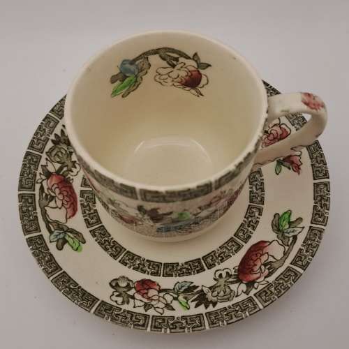 Vintage Johnson Bros "Indian Tree" Coffee duo Hand Engraved IRONSTONE England 10 Available