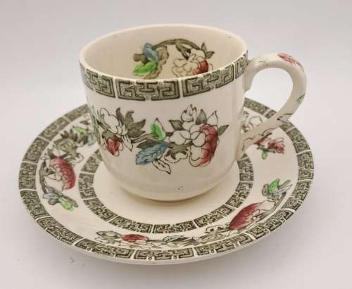 Vintage Johnson Bros "Indian Tree" Coffee duo Hand Engraved IRONSTONE England 10 Available