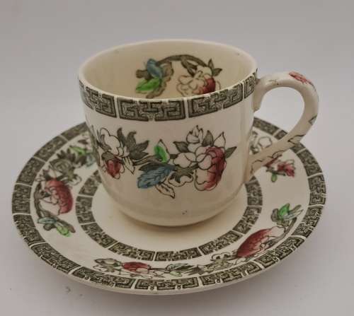 Vintage Johnson Bros "Indian Tree" Coffee duo Hand Engraved IRONSTONE England 10 Available
