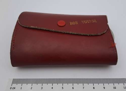 Vintage D.B.G.M Hand Held Luggage Scale in Leather Pouch - Kilo and LBS Excellent condition