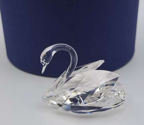 Swarovski Silver Crystal Swan 7633 NR 038 000 (Boxed with certificate) 30x36x25mm