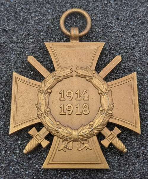 WW1 German Honour Cross of the World War 1914/1918, commonly known as the Hindenburg Cross medal