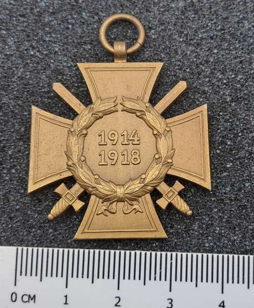 WW1 German Honour Cross of the World War 1914/1918, commonly known as the Hindenburg Cross medal