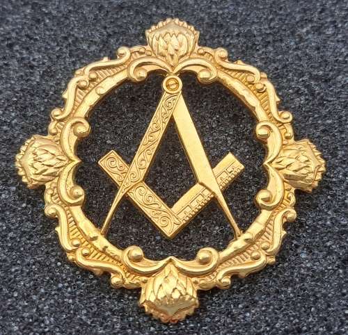 2 Masonic (free Mason ) Jewels 43x43mm