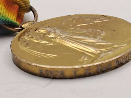 1914-1918  - WW1 The Great War of Civilisation Medal Engraved  -KONDR. L.C. VAN DIGGELEN Z.A.D.K