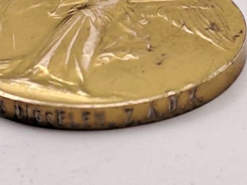 1914-1918  - WW1 The Great War of Civilisation Medal Engraved  -KONDR. L.C. VAN DIGGELEN Z.A.D.K