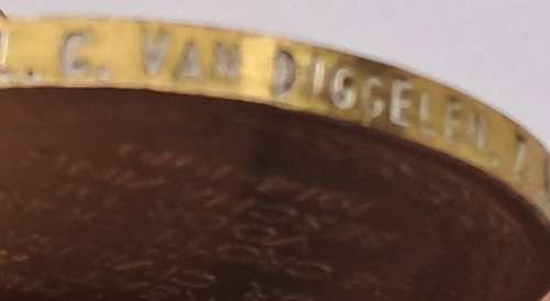 1914-1918  - WW1 The Great War of Civilisation Medal Engraved  -KONDR. L.C. VAN DIGGELEN Z.A.D.K