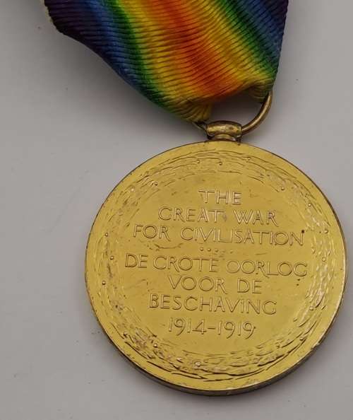 1914-1918  - WW1 The Great War of Civilisation Medal Engraved  -KONDR. L.C. VAN DIGGELEN Z.A.D.K