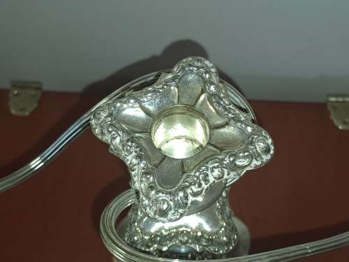 Large  Antique/ Vintage silver Plated 3 Tier Candleabra 375mmx355mm