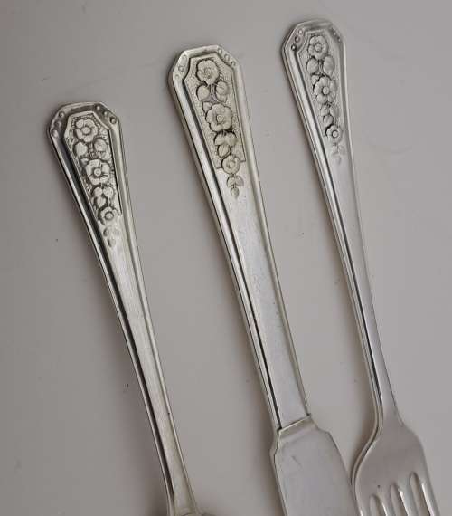 3pc Vintage Silver plated EPNS. A Childrens First Cutlery set -Sheffield England Rd872589