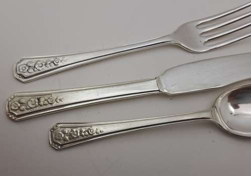 3pc Vintage Silver plated EPNS. A Childrens First Cutlery set -Sheffield England Rd872589