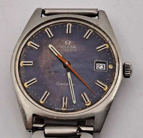 Vintage Mens Omega Geneve automatic watch 565 movement -NOT WORKING- No Lens,Grown not turning