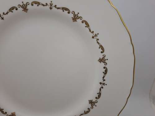 Vintage Royal Worcester Fine Bone China GOLD CHANTILLY Plate 233mm