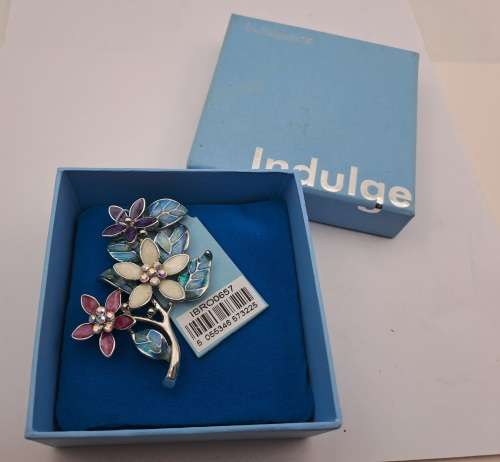 Indulgence metal Brooch still in Box  65x50mm
