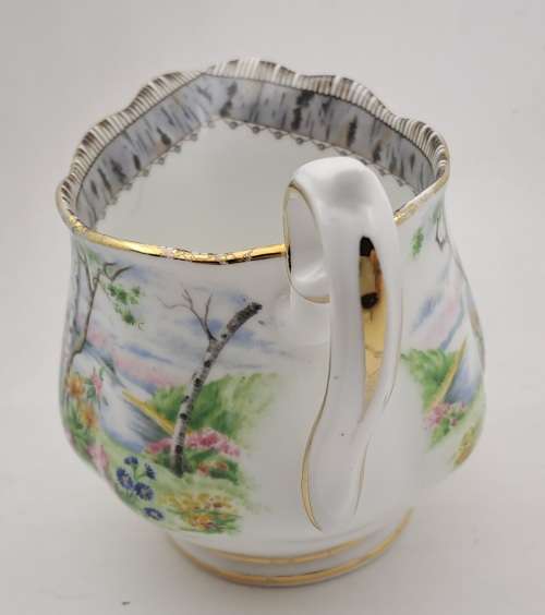 Vintage Royal Albert SILVER BIRCH Tea Creamer Bone China England 100x122x80mm