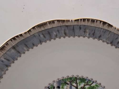 Vintage Royal Albert SILVER BIRCH Cake Plate  Bone China England 21mmx265mmx230mm
