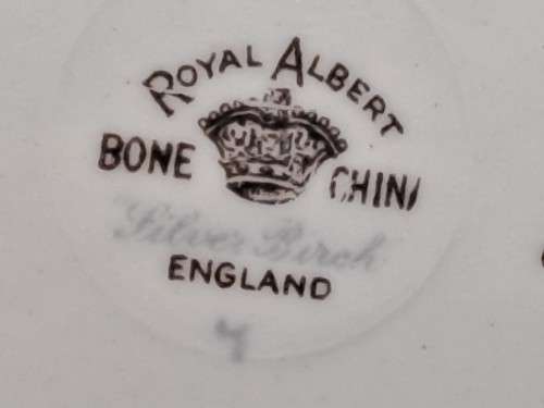 Vintage Royal Albert SILVER BIRCH Cake Plate  Bone China England 251mm