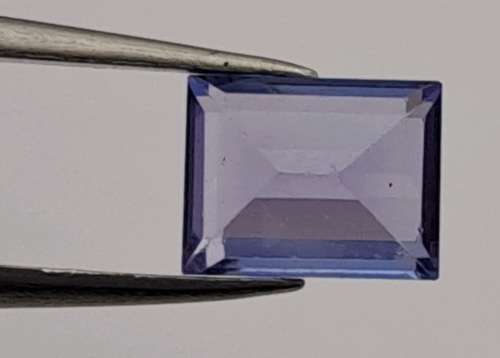 E.G.L Certified 0,907ct Natural Tanzanite -Baguette-Blue-Violet,Eye Clean,-full report -in Capsule
