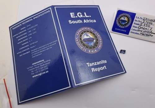 E.G.L Certified 2,250 ct Natural Tanzanite -Emerald-Blue-Violet/ Green,-full report -in Capsule