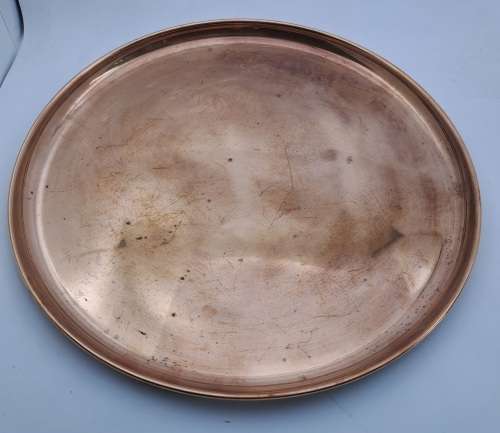 1960s  COPRAL Copper and Brass Coffee Set with Tray and Teak Handles made in Portugal