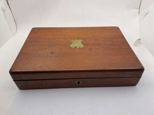 Beautiful Antique /Vintage 12pc Knife and Fork set with Mother Of Pearl Handles in wooden Box ,,