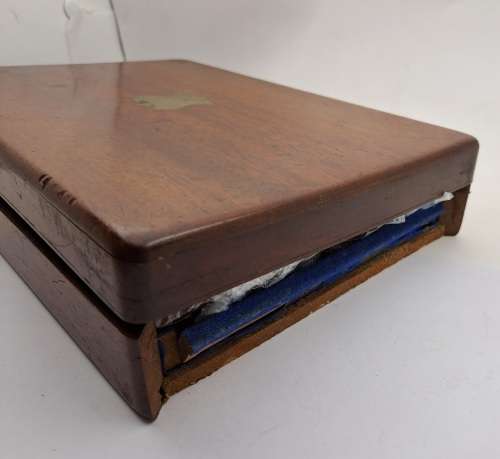 Beautiful Antique /Vintage 12pc Knife and Fork set with Mother Of Pearl Handles in wooden Box ,,