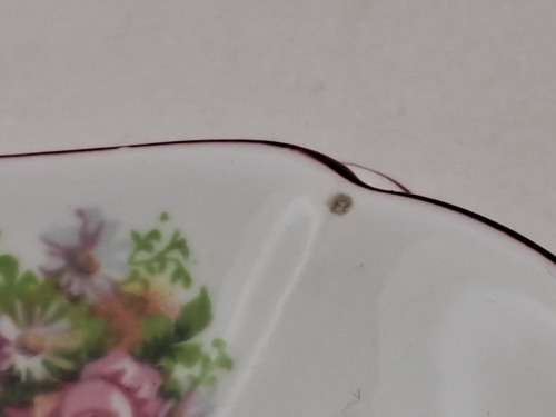 Vintage Shelly Bone China trio (Queen Anne Shape) cup has hairline cracks