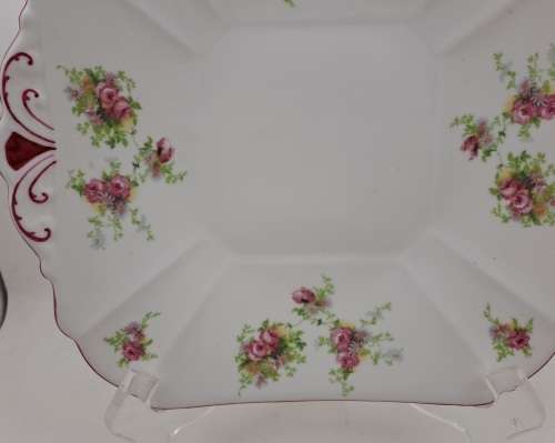 Pre- 1950 Vintage Shelly Bone China Cake Plate 241x226