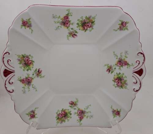 Pre- 1950 Vintage Shelly Bone China Cake Plate 241x226
